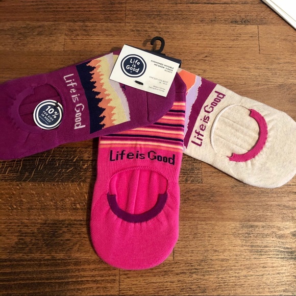 New! Life is Good Invisible No Show Socks - Picture 2 of 4